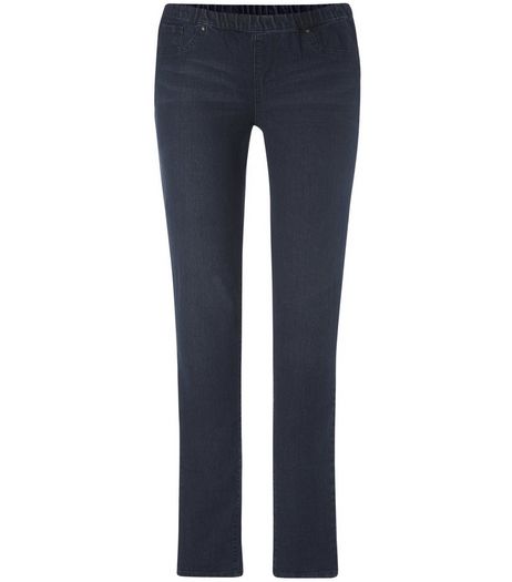 Tall 36in Blue Studded Jeggings | New Look