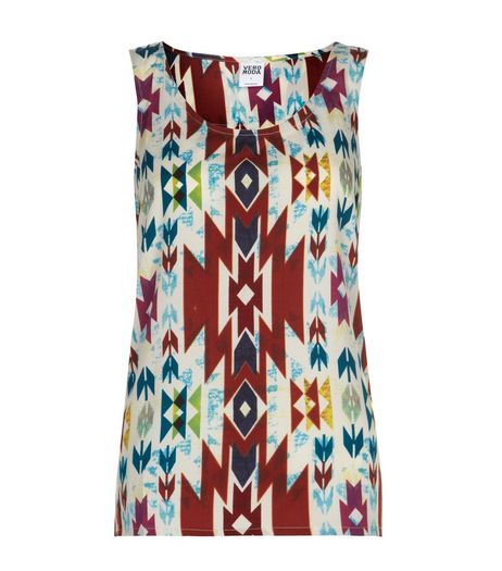 Vero Moda Cream Aztec Print Vest | New Look
