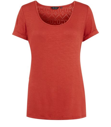 Brown Aztec Lace Back T-Shirt | New Look