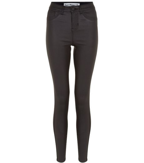 Black Coated Super Skinny Jeans | New Look
