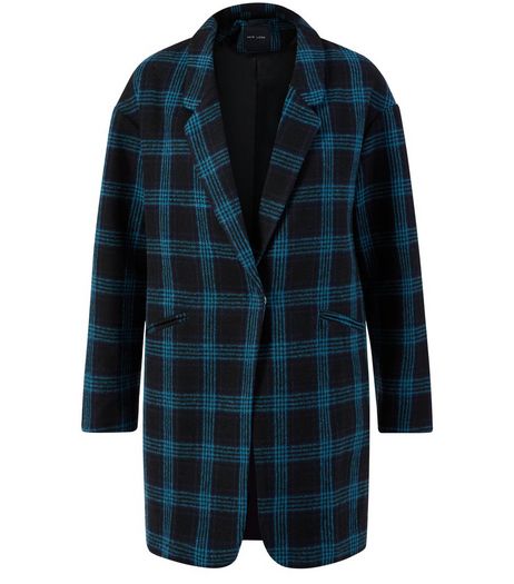 Black Check Boyfriend Blazer | New Look