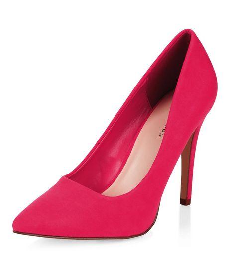 Bright Pink Pointed Court Shoes | New Look