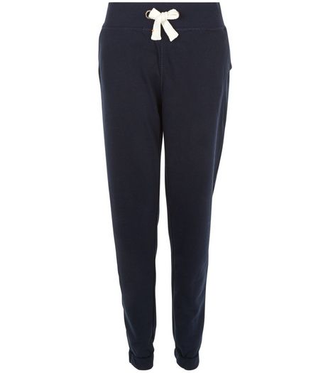 Tall Navy Plain Jersey Joggers | New Look