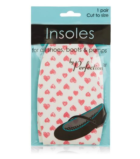 Pink Heart Print Insoles | New Look