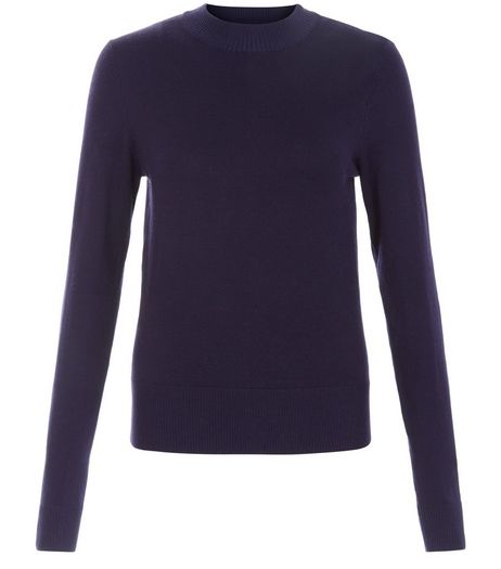 Navy High Neck Jumper | New Look