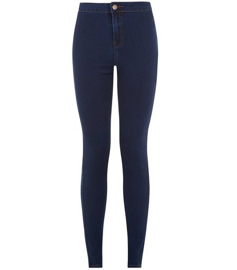 Navy High Waist Super Skinny Jeans | New Look