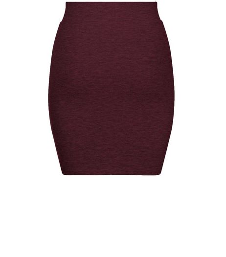 Teens Burgundy Jersey Tube Skirt | New Look