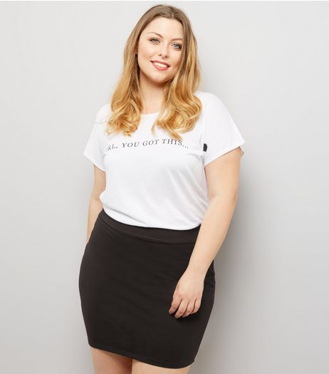 Curves Black Tube Skirt | New Look