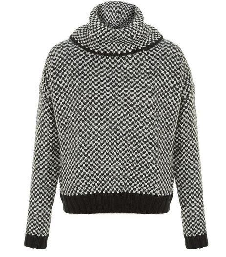 Black Oversized Cowl Neck Jumper | New Look