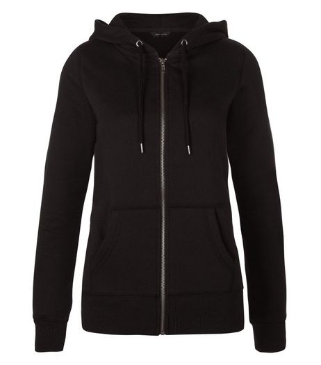 Black Basic Zip Up Hoodie | New Look