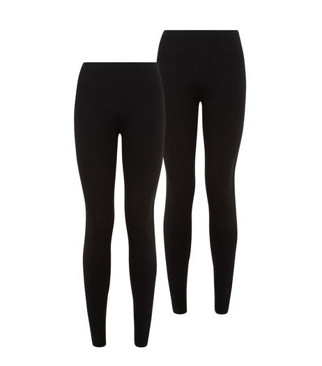 Petite 2 Pack Black Leggings | New Look