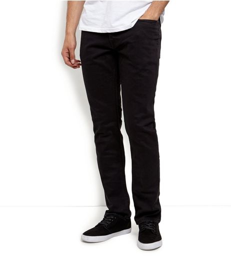 Black Washed Slim Fit Jeans | New Look