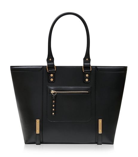 Black Structured Tote Bag | New Look