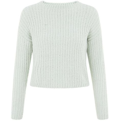 Teens Mint Green Crop Knit Jumper | New Look