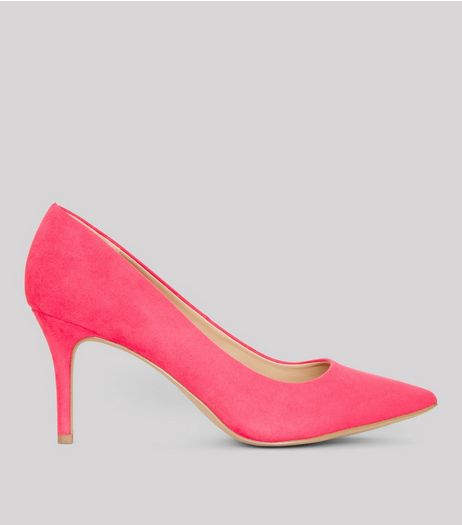 Pink Pointed Mid Heel Court Shoes | New Look