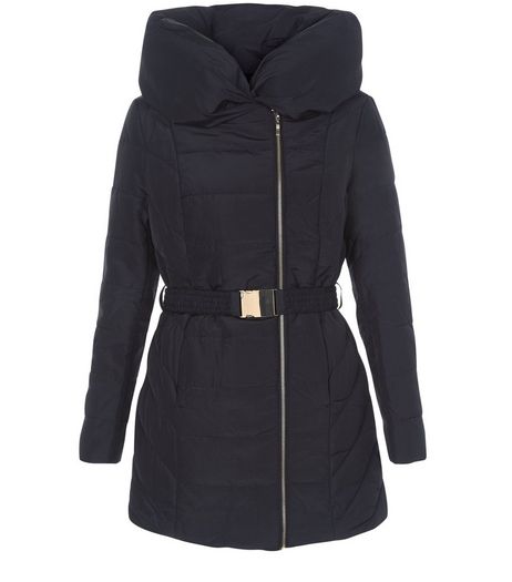 Navy Snood Padded Jacket | New Look