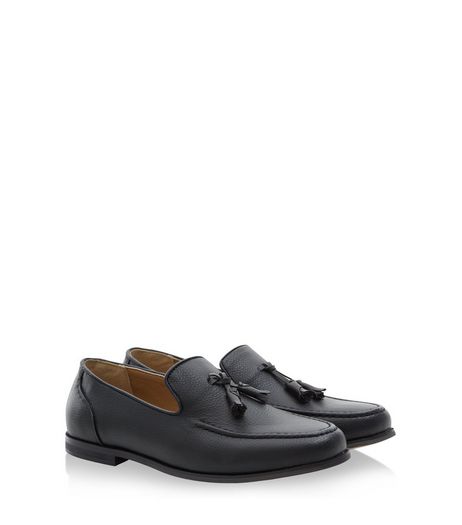 Black Tassel Front Loafers | New Look