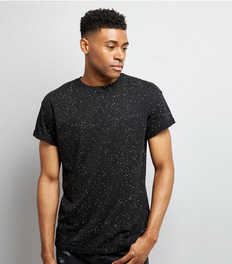 Black Spray Wash T-Shirt | New Look