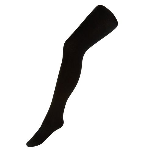 Teens Black Cotton Tights | New Look
