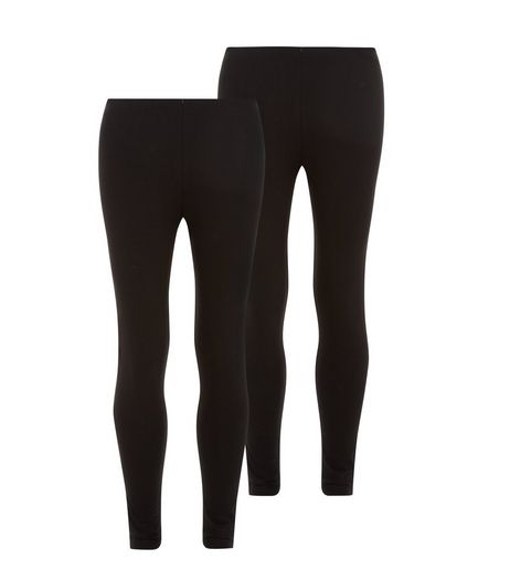 Girls 2 Pack Black Leggings | New Look