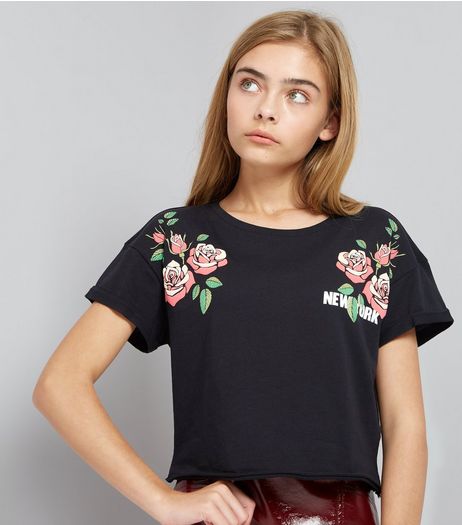 Teens Black The Vamps Cropped T-Shirt | New Look
