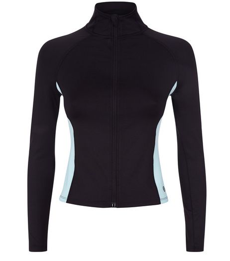 Teens Black Sports Zip Up Jacket | New Look