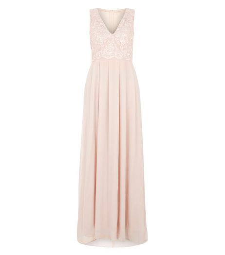 AX Paris Cream Lace Panel Maxi Dress | New Look
