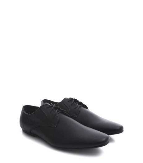 Black Lace Up Gibson Shoes | New Look