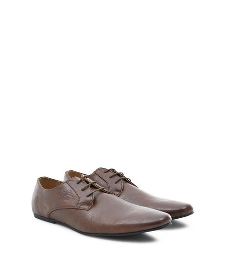 Brown Lace Up Gibson Shoes | New Look