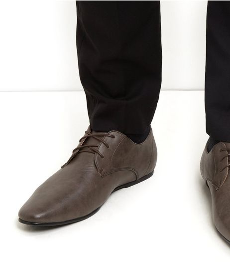 Mink Textured Gibson Shoes | New Look