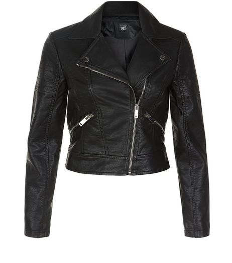 Teens Black Leather-Look Jacket | New Look