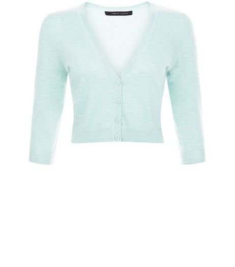 Mint Green Cropped Cardigan | New Look