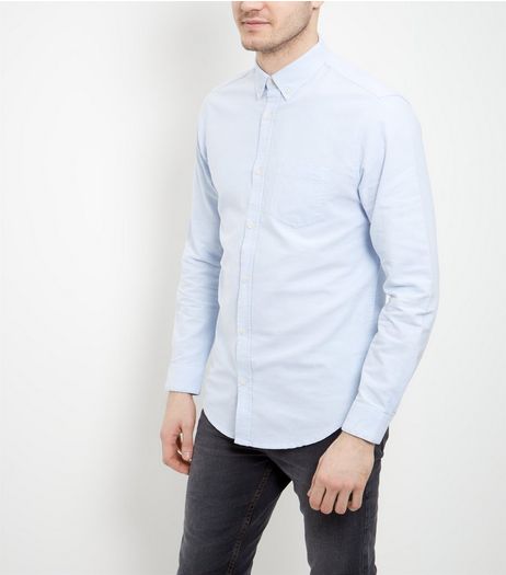 Pale Blue Single Pocket Oxford Shirt | New Look