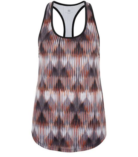 Orange Abstract Print Sports Vest | New Look