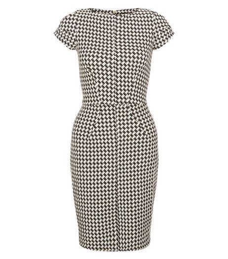 Closet Black Houndstooth Bodycon Dress | New Look