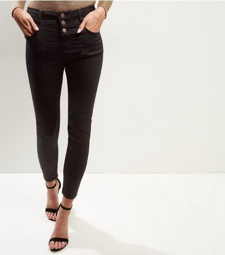 Tall 36in Black Supersoft High Waist Super Skinny Jeans | New Look