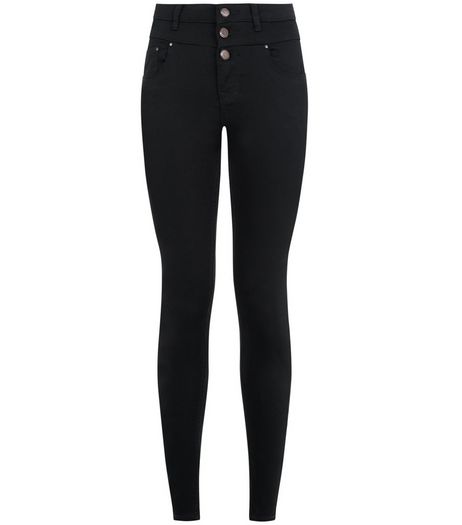 Petite 28in Black High Waist Supersoft Skinny Jeans | New Look