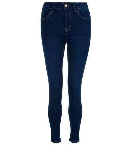 Petite 28in Navy Supersoft Super Skinny Jeans | New Look
