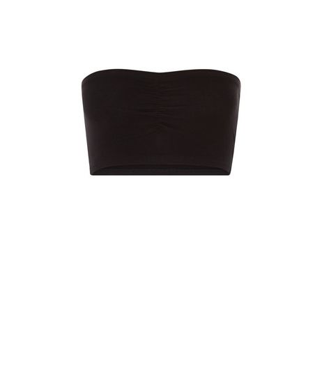 Black Bandeau Crop Top | New Look