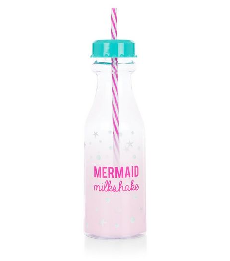 Pale Blue Mermaid Milkshake Bottle | New Look