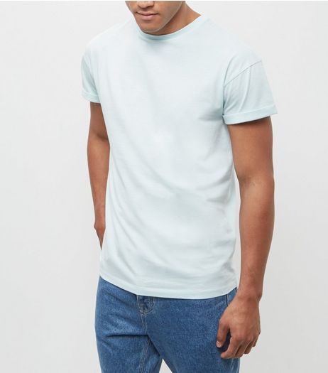 Mint Green Roll Sleeve T-Shirt | New Look