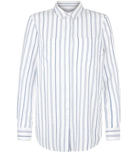 White Stripe Long Sleeve Shirt | New Look