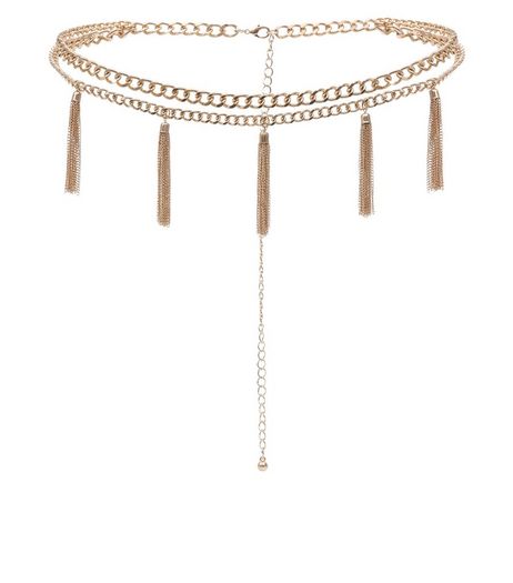 Gold Tassel Chain Belt | New Look