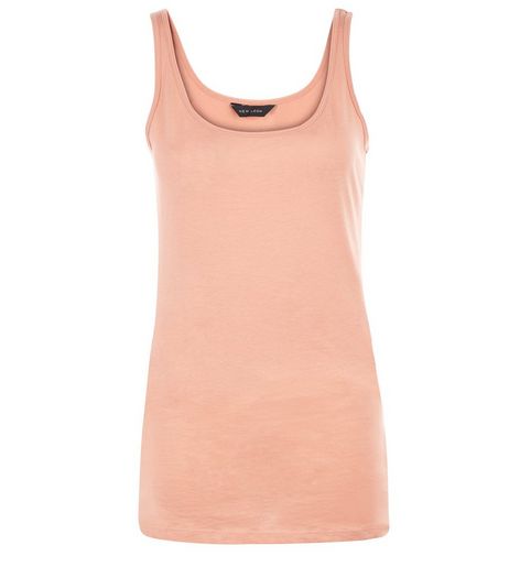 Coral Scoop Neck Vest | New Look