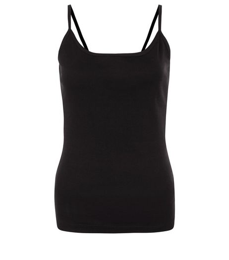 Black Scoop Neck Cami | New Look
