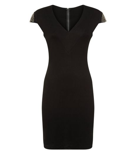 Madam Rage Bodycon Shoulder Detail Dress | New Look