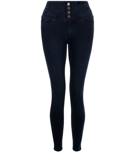 Dark Blue High Waisted Skinny Jeans | New Look