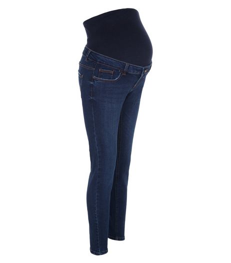 Maternity Navy Over Bump Skinny Jeans | New Look