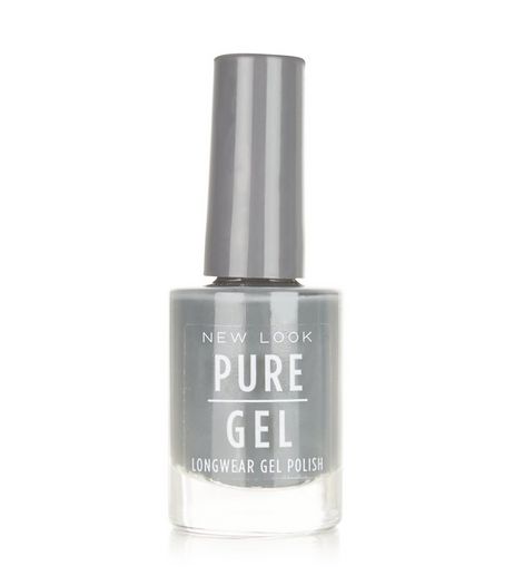 Pure Colour Dark Grey Gel Nail Polish | New Look
