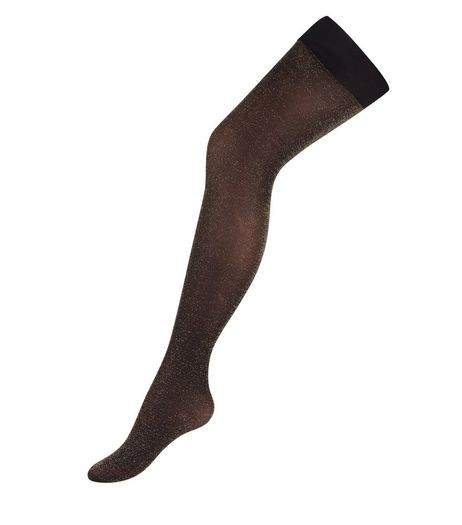 Gold Metallic Tights | New Look